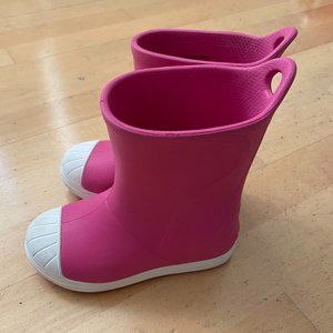 CROC Bump It Rain Boot Sz 10M Toddler - Pink